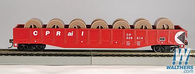 Con-Cor 92115 HO Scale Gondola w/Fiber Optic Cable Reel Load - Ready to Run -- Canadian Pacific #1 (red, white, black, Multimark Logo)