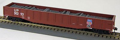 Con-Cor 92133 HO Scale Gondola w/Tie Load - Ready to Run -- Union Pacific #1