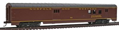 Con-Cor 927 HO Scale 72' Smooth-Side Railway Post Office - Ready to Run -- Norfolk & Western