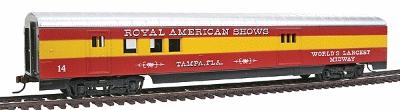Con-Cor 928 HO Scale 72' Smooth-Side Railway Post Office - Ready to Run -- Royal American Shows