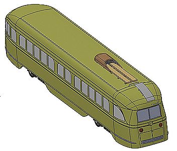 Con-Cor 93065 HO Scale Diesel-Powered PCC Streetcar - Standard DC -- New Haven