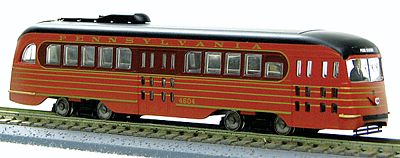 Con-Cor 93067 HO Scale Diesel-Powered PCC Streetcar - Standard DC -- Pennsylvania Railroad