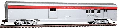 Con-Cor 938 HO Scale 72' Smooth-Side Railway Post Office - Ready to Run -- Southern Pacific "San Joaquin" (red, silver)
