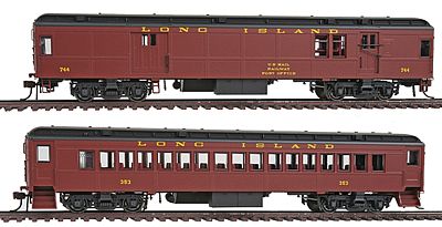 Con-Cor 94041 HO Scale mBM62 Baggage/Mail Car & mP54 Coach Set Assembled -- Long Island #1