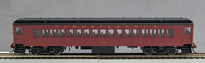 Con-Cor 94090 HO Scale P54 Heavyweight Coach - Ready to Run -- Pennsylvania Railroad #430 (Tuscan, black, Futura Lettering)