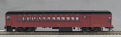 Con-Cor 94094 HO Scale P54 Heavyweight Combine - Ready to Run -- Pennsylvania Railroad #4714 (Tuscan, black, Futura Lettering)