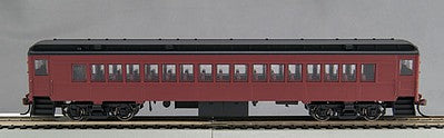 Con-Cor 94116 HO Scale P54 Heavyweight Coach - Ready to Run -- Painted, Unlettered (Tuscan, black)