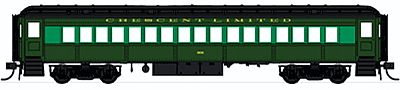 Con-Cor 94215 HO Scale Heavyweight 65' Branchline Coach w/Lights - Ready to Run -- Southern Crescent (2-Tone Green)