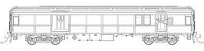 Con-Cor 94224 HO Scale Heavyweight 65' Branchline Coach w/Lights - Ready to Run -- Union Pacific (Overland, 2-Tone Gray)