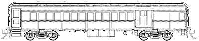 Con-Cor 94325 HO Scale Heavyweight 65' Branchline Baggage/Railway Post Office w/Lights - Ready to Run -- Northern Pacific (2-Tone Green)