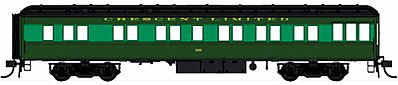 Con-Cor 94415 HO Scale Heavyweight 65' Branchline Solarium-Observation w/Lights - Ready to Run -- Southern Crescent (2-Tone Green)