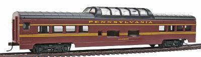 Con-Cor 945 HO Scale 72' Smooth-Side Dome - Ready to Run -- Pennsylvania Railroad (Tuscan Red, Dulux Gold)