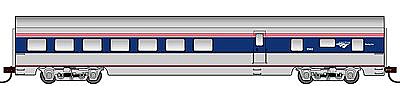 Con-Cor 94705 HO Scale 72' Smooth-Side Diner - Ready to Run -- Amtrak (Phase V; silver, blue, red; 2000s Wave Logo)