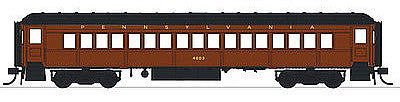 Con-Cor 95015 HO Scale Heavyweight 65' Branchline Coach w/Lights - Ready to Run -- Pennsylvania Railroad #4014 (Tuscan, Futura Lettering)