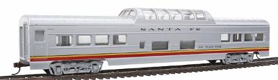 Con-Cor 950 HO Scale 72' Smooth-Side Dome - Ready to Run -- Santa Fe "Valley Flyer" (silver, black, red, yellow)