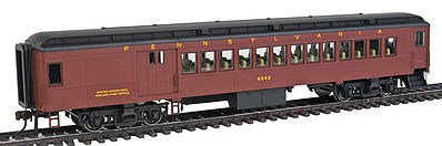 Con-Cor 95155 HO Scale Heavyweight 65' Branchline Combine w/Lights - Ready to Run -- Pennsylvania Railroad #4543 (Tuscan, Futura Lettering)