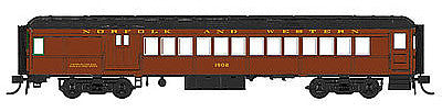 Con-Cor 95156 HO Scale Heavyweight 65' Branchline Combine w/Lights - Ready to Run -- Norfolk & Western #1503 (Tuscan, black)