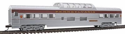 Con-Cor 957 HO Scale 72' Smooth-Side Dome - Ready to Run -- Pennsylvania RR "Senator" (silver, tuscan letterboards, Dulux Gold lettering)