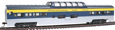 Con-Cor 959 HO Scale 72' Smooth-Side Dome - Ready to Run -- Chesapeake & Ohio (silver)