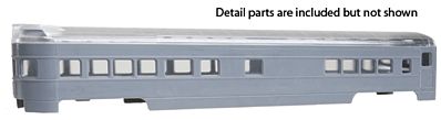 Con-Cor 960 HO Scale 72' Smooth-Side Observation - Ready to Run -- Undecorated