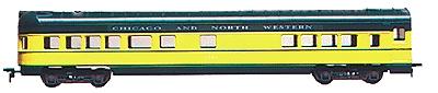 Con-Cor 976 HO Scale 72' Smooth-Side Observation - Ready to Run -- Chicago & North Western