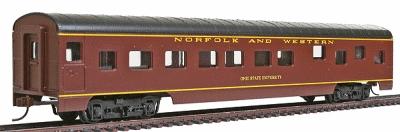 Con-Cor 987 HO Scale 72' Smooth-Side Sleeper - Ready to Run -- Norfolk & Western