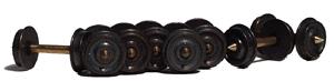 Con-Cor 99203 HO Scale Wheelsets 36" -- RP-25 Blackened Brass pkg(8)