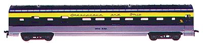 Con-Cor 999 HO Scale 72' Smooth-Side Sleeper - Ready to Run -- Chesapeake & Ohio (silver)