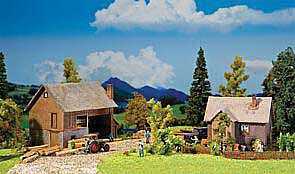 Faller 191765 HO Scale Sawmill with Dwelling House - Kit -- Sawmill: 14.5 x 9.5 x 12cm, House: 9.5 x 8.5 x 7.5cm