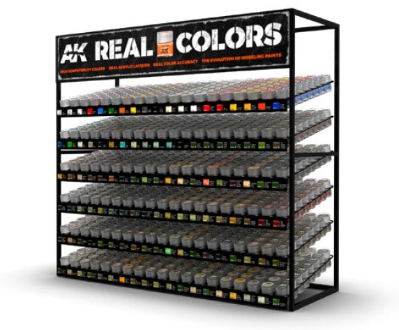 AK Interactive 61000 Real Colors AFV & Standard Paint Deal w/61000R Rack (3 each 114 colors: RC1 thru RC105, RC500 thru RC508)