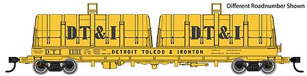 Walthers Proto 105246 HO Scale 50' Evans Cushion Coil Car - Ready to Run -- Detroit, Toledo & Ironton #1156 (Glass-Fiber Hoods, yellow, black)