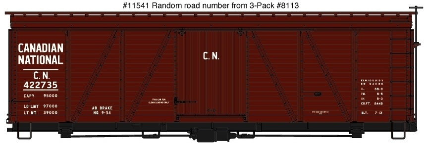 Accurail 11541 Ho 36' Fowler Wd Boxcar Cn