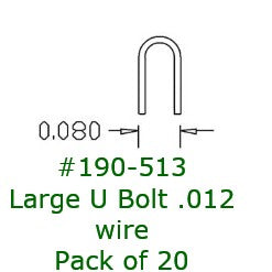 Cal Scale 513 HO Large U-Bolt .012 Wire (20) (D)