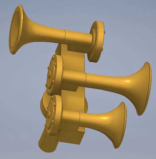 Cal Scale 688 HO Nathan K3 K3LAR2 Air Horn 1 Forward/2 Back (D)