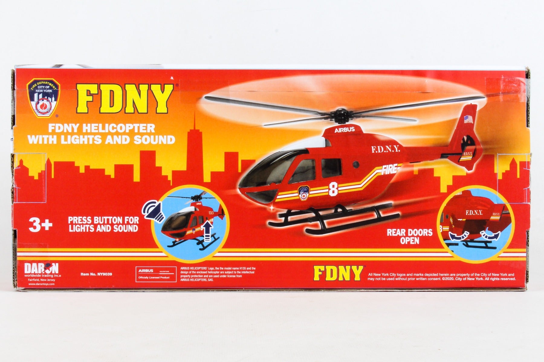 Daron New York City NY9039 Fdny Fire Helicopter W/Lights & Sound