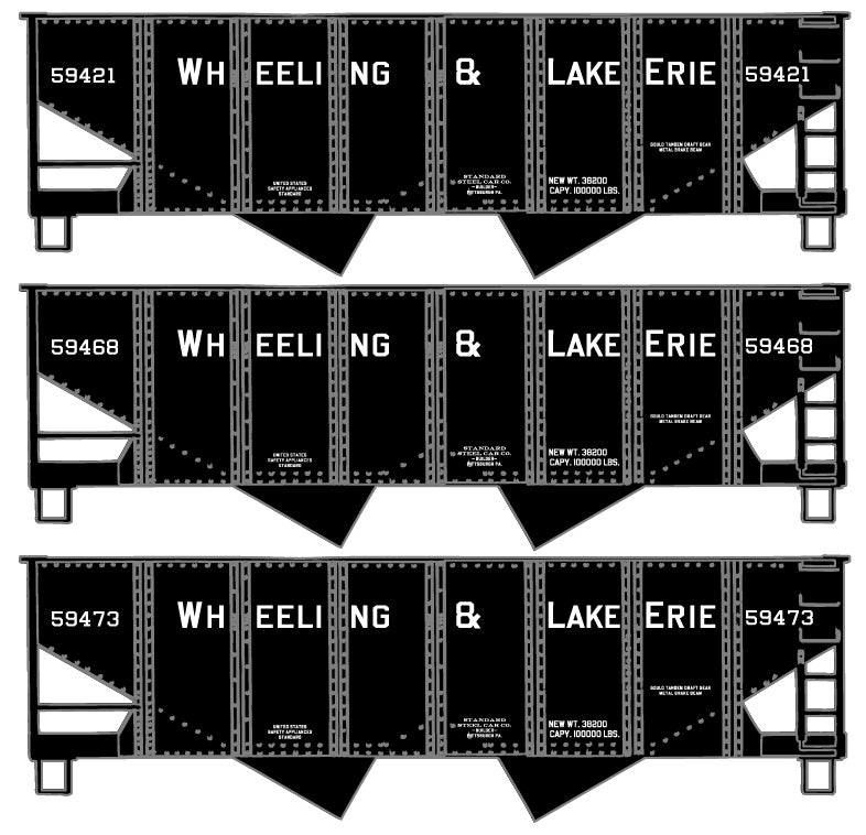 Accurail 25844 Ho Usra Twin Hopper W&Le 3#Set