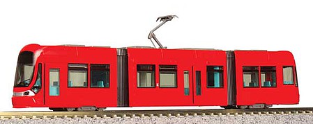 Kato 148052 N Scale Mightram Modern Articulated Streetcar Light Rail Vehicle - Satandard DC -- Red
