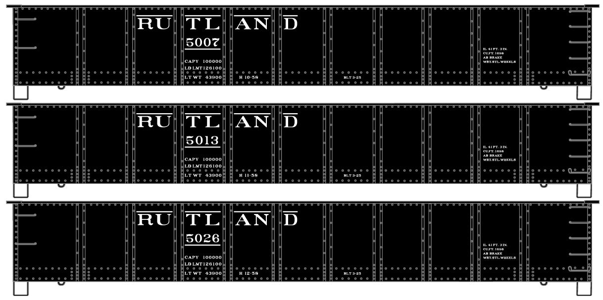 Accurail 37484 Ho 41'Steel Gondola Rut 3#Set