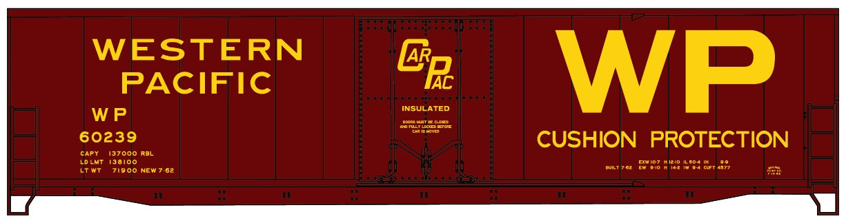 Accurail 5818 Ho 50'Steel Boxcar Wp