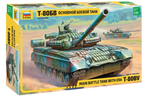 Zvezda 3592 1/35 Soviet T80BV Tank w/ERA