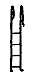 Custom Finishing 183 HO Scale Pennsy Tender Ladder -- Long
