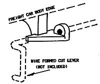 Custom Finishing 326 HO Scale Modern Freight Car Cut Lever Brackets