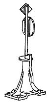 Custom Finishing 3371 HO Scale Racor 3lb Working Switch Stand - Pewter Kit -- 6-Pack