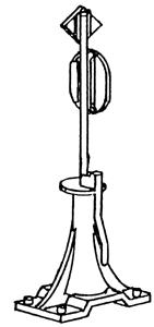 Custom Finishing 337 HO Scale Racor 3lb Working Switch Stand - Pewter Kit -- Single Kit