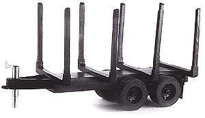 Custom Finishing 5009 HO Scale Logging Trailer (Unpainted Metal Kit) -- Tag-Along 2-Axle Type