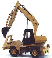 Custom Finishing 7061 HO Scale Badger Cruz-Air Rubber Tire Excavator - Kit (unpainted metal)