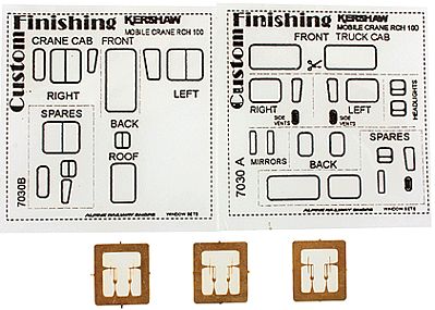 Custom Finishing 7330 HO Scale Window Glazing for Kershaw RCH 100 Mobile Wrecking Crane