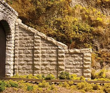 Chooch Enterprises 8402 HO Scale Cut Stone Sloped Tunnel Abutment 2-Pack -- 4-1/2 x 3-21/32" 11.4 x 9.3cm