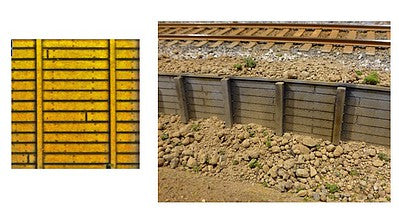 Chooch Enterprises 8608 All Scale Flexible Timber Retaining Wall -- Small for HO & N Scales 3-3/4 x 12" 9.5 x 30.5cm