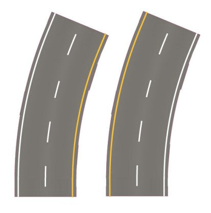 CMR Products 3150011 HO Easy Streets: Medium Asphalt Broad Curve Interstate Roadway (2)